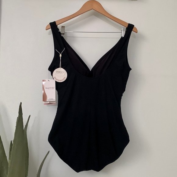 Contours by Coco Reef V-Neck Bra Sized Underwire One Piece Sz 16 / 40D - Picture 5 of 13